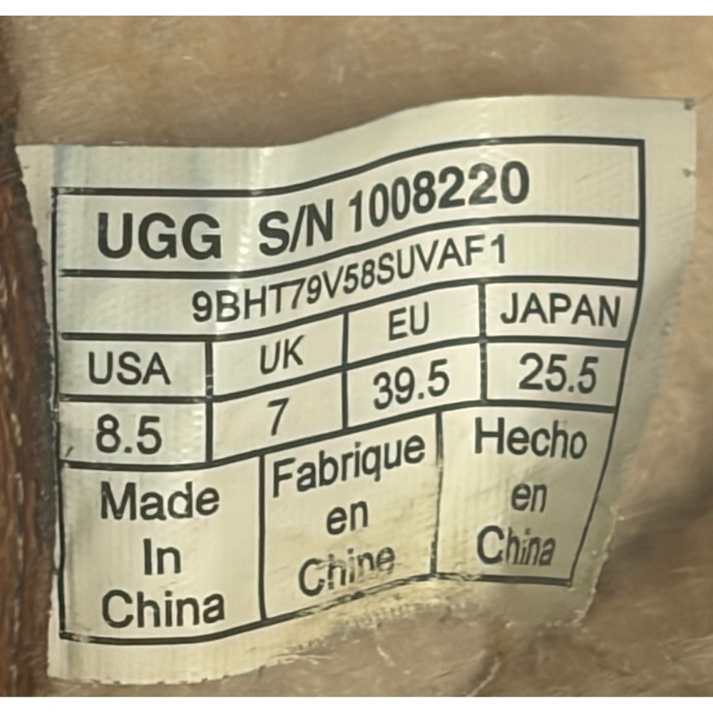 UGG Simmens Waterproof Leather Suede Boots‎ Chestnut Brown 1008220 Womens 8.5 - Picture 5 of 8